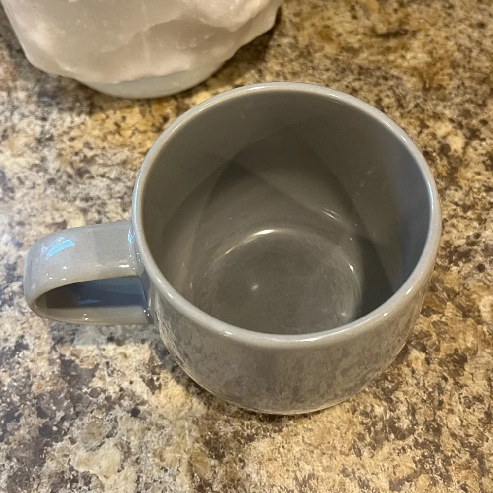 Crate&Barrel Taupe Gray Ceramic Mug 12 oz.